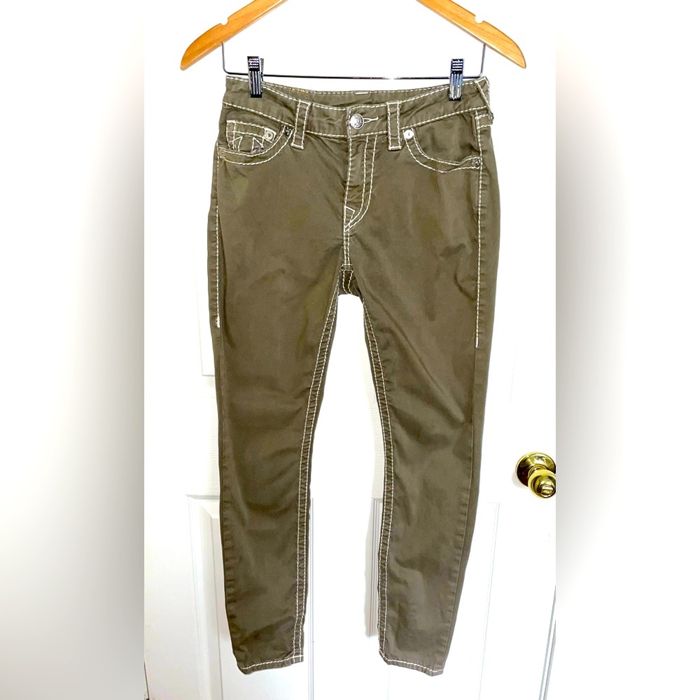 True Religion Women’s Olive Green Skinny Jeans